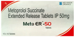 Meto Er 50 Mg Tablet 10