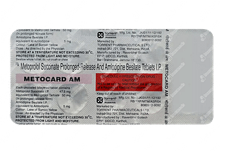 Metocard Am 50/5 MG Tablet Pr 10