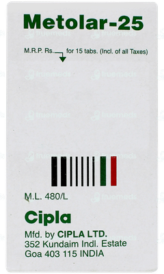 Metolar 25 Tablet 15 Metolar 25 Tablet 15