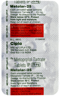 Metolar 25 Tablet 15 Metolar 25 Tablet 15