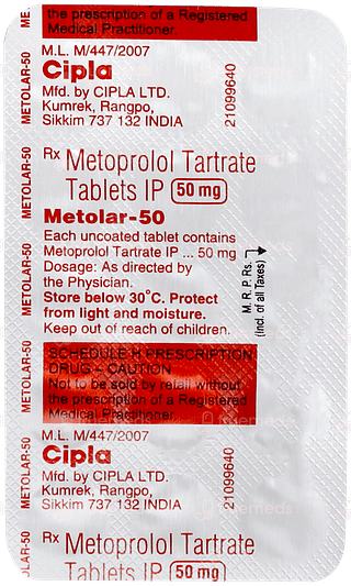 Metolar 50 Tablet 15