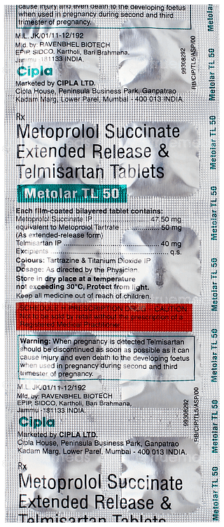 Metolar Tl 50 Tablet 10