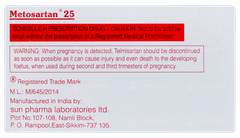 Metosartan 25 Tablet 10 Metosartan 25 Tablet 10
