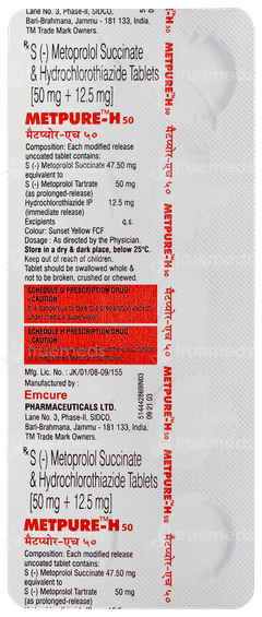 Metpure H 50 Tablet 10