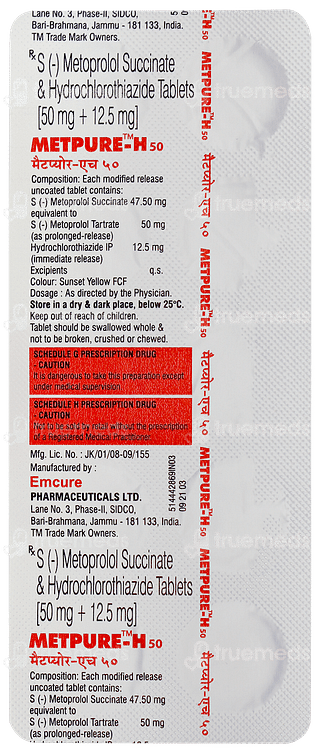Metpure H 50 Tablet 10