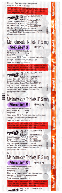Mexate 5 Tablet 10