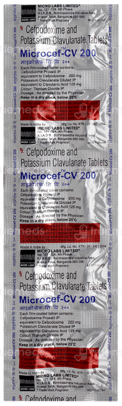 Microcef Cv 200 Tablet 10