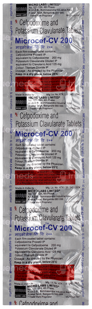 Microcef Cv 200 Tablet 10