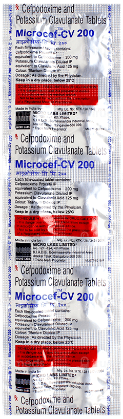 Microcef Cv 200 Tablet 10 Microcef Cv 200 Tablet 10