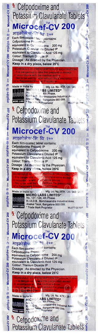 Microcef Cv 200 Tablet 10