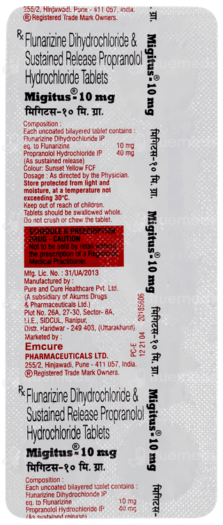 Migitus 10mg Tablet 10