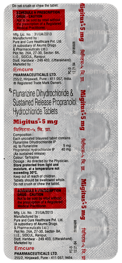 Migitus 5mg Tablet 10