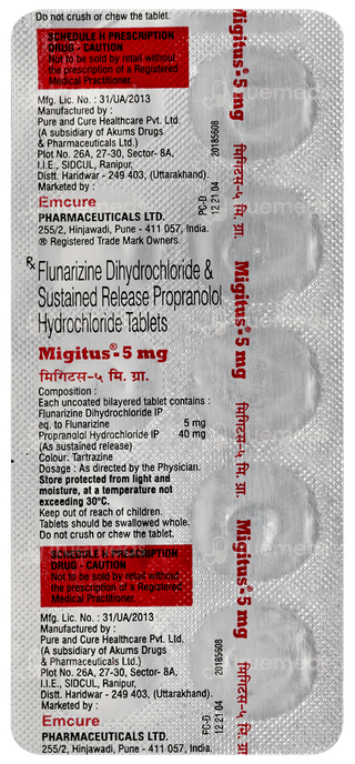 Migitus 5mg Tablet 10