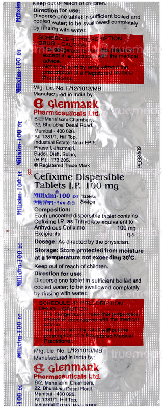 Milixim 100 Dt Tablet 10