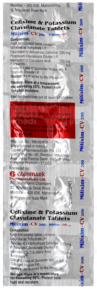 Milixim Cv 200 Tablet 10