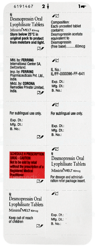 Minirin Melt 60mcg Tablet 10