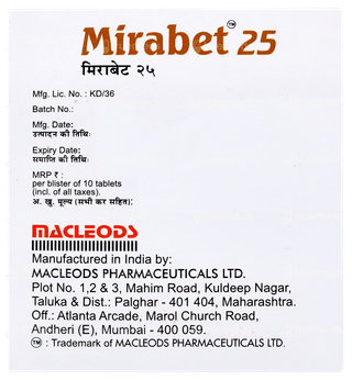 Mirabet 25 Tablet 10