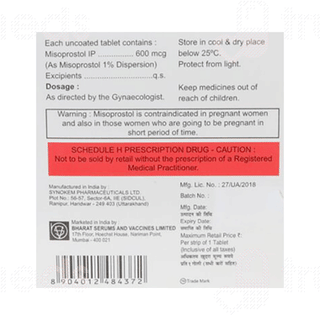 Miso Gyn 600 MCG Tablet 1
