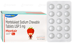 Montair 5mg Strawberry Flavour Chewable Tablet 15
