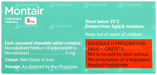 Montair 5mg Strawberry Flavour Chewable Tablet 15