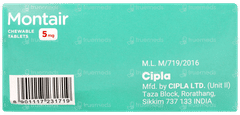 Montair 5mg Strawberry Flavour Chewable Tablet 15
