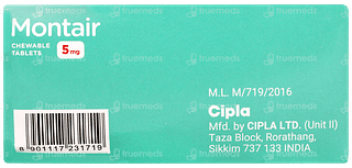 Montair 5mg Strawberry Flavour Chewable Tablet 15