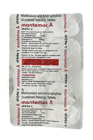 Montemac A 200/10 MG Tablet Sr 10