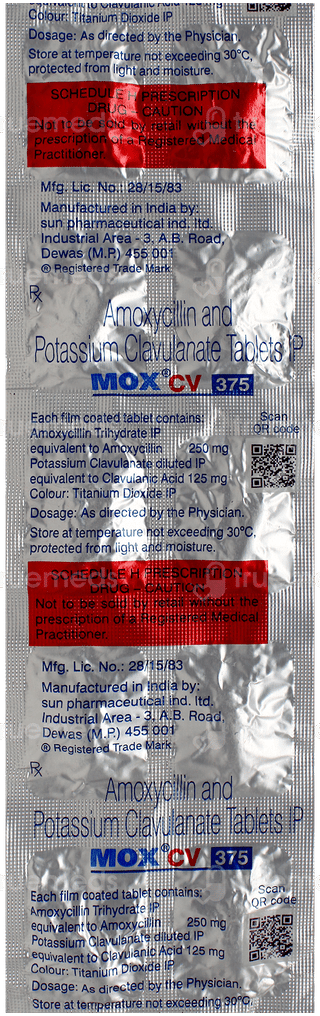 Mox Cv 375 Tablet 10