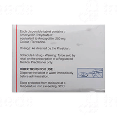 Mox Kidtab 250mg Tablet 15 Mox Kidtab 250mg Tablet 15