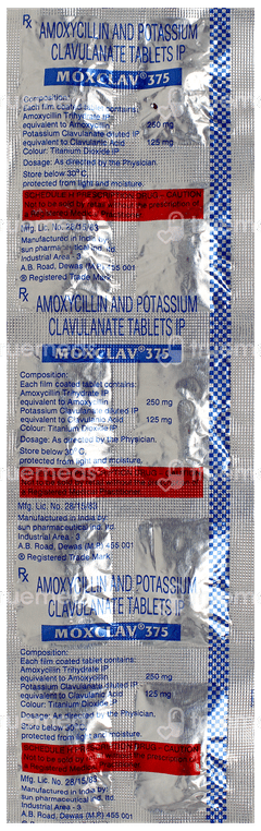 Moxclav 375 Tablet 10 Moxclav 375 Tablet 10