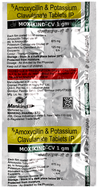 Moxikind Cv 1gm Tablet 6