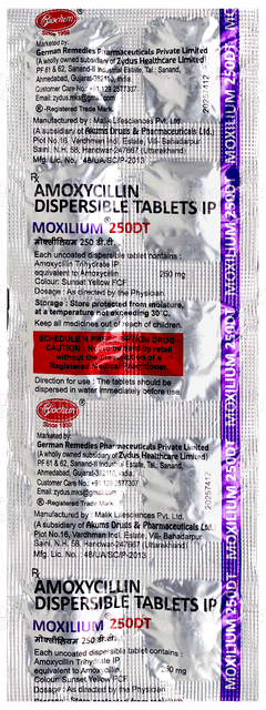 Moxilium 250 Mg Dt Tablet 10 Moxilium 250 Mg Dt Tablet 10