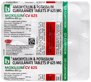 Moxilium Cv 500/125 MG Tablet 6