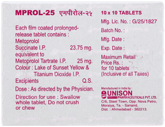Mprol 25 Tablet 10 Mprol 25 Tablet 10