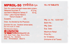 Mprol 50 Tablet 10 Mprol 50 Tablet 10