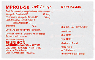 Mprol 50 Tablet 10