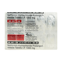 Mr Met 1000 Mg Tablet Pr 10 Mr Met 1000 Mg Tablet Pr 10