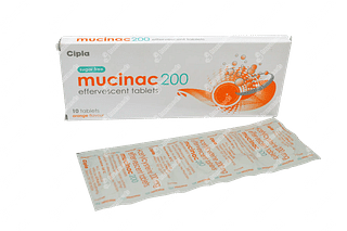 Mucinac 200 MG Orange Sugar Free Tablet 10