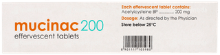 Mucinac 200 Orange Flavour Sugar Free Effervescent Tablet 10