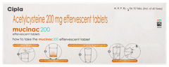 Mucinac 200 Orange Flavour Sugar Free Effervescent Tablet 10