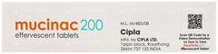 Mucinac 200 Orange Flavour Sugar Free Effervescent Tablet 10