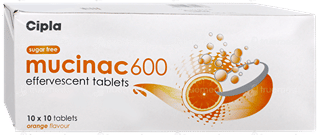 Mucinac 600 Orange Flavour Sugar Free Effervescent Tablet 10