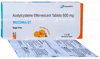 Mucomix Et Orange Flavour Sugar Free Effervescent Tablet 10