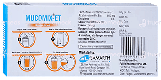 Mucomix Et Orange Flavour Sugar Free Effervescent Tablet 10