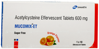 Mucomix Et Orange Flavour Sugar Free Effervescent Tablet 10