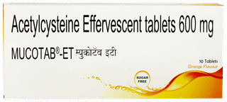 Mucotab Et Orange Flavour Sugar Free Effervescent Tablet 10