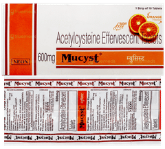 Mucyst Orange Flavour Sugar Free Effervescent Tablet 10