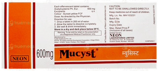Mucyst Orange Flavour Sugar Free Effervescent Tablet 10