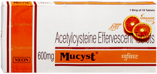 Mucyst Orange Flavour Sugar Free Effervescent Tablet 10