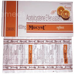 Mucyst Orange Flavour Sugar Free Effervescent Tablet 10 Mucyst Orange Flavour Sugar Free Effervescent Tablet 10